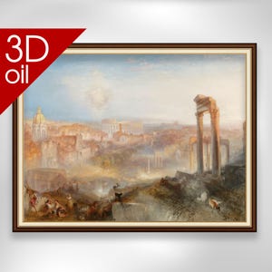 Modern Rome William Turner | Museum Quality 3D Oil Canvas Print of Famous Artist Painting