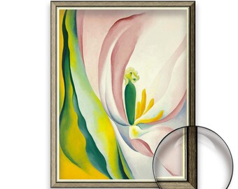 Georgia O'keeffe - Pink Tulip | Museum Quality 3D Oil Canvas Print
