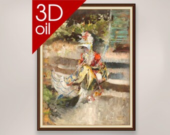 Giovanni Boldini - Lady with umbrella  | Museum Quality 3D Oil Canvas Print of Famous Artist Painting