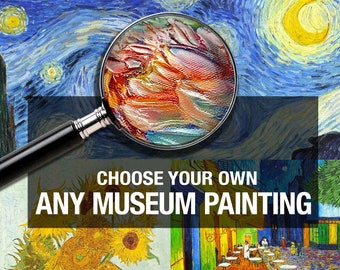 Museum Painting Canvas Print, Premium Quality Canvas Print of Famous Painting, Textured 3D Print of painting of YOUR choice