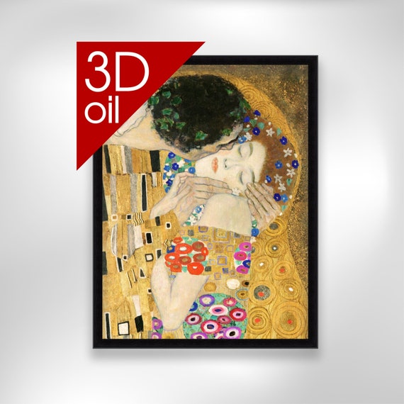 The Kiss - Gustav Klimt | Museum Quality 3D Oil Canvas Print