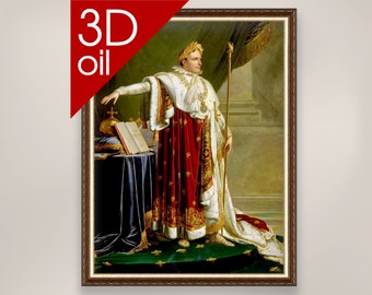 Napoleon Bonaparte - Anne Louis Girodet de Roucy Trioson | Museum Quality 3D Oil Canvas Print of Famous Artist Painting