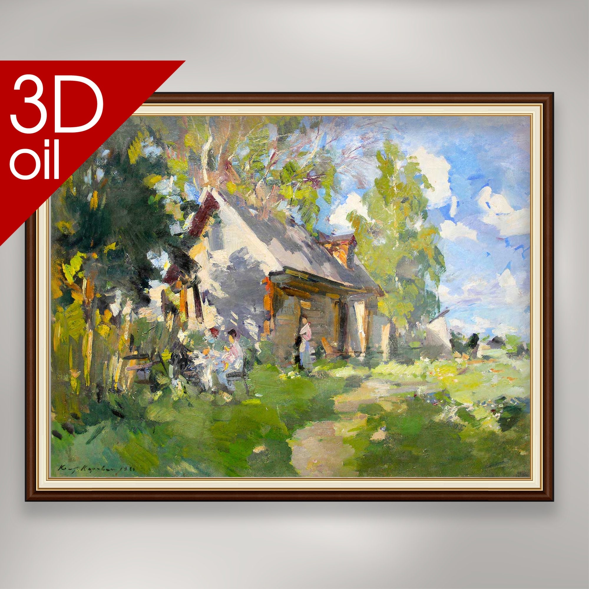 Konstantin Korovin - Village Landscape | Museum Quality 3D Oil