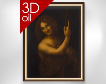 レオナルド・ダ・ヴィンチの版画：洗礼者聖ヨハネ（イタリア