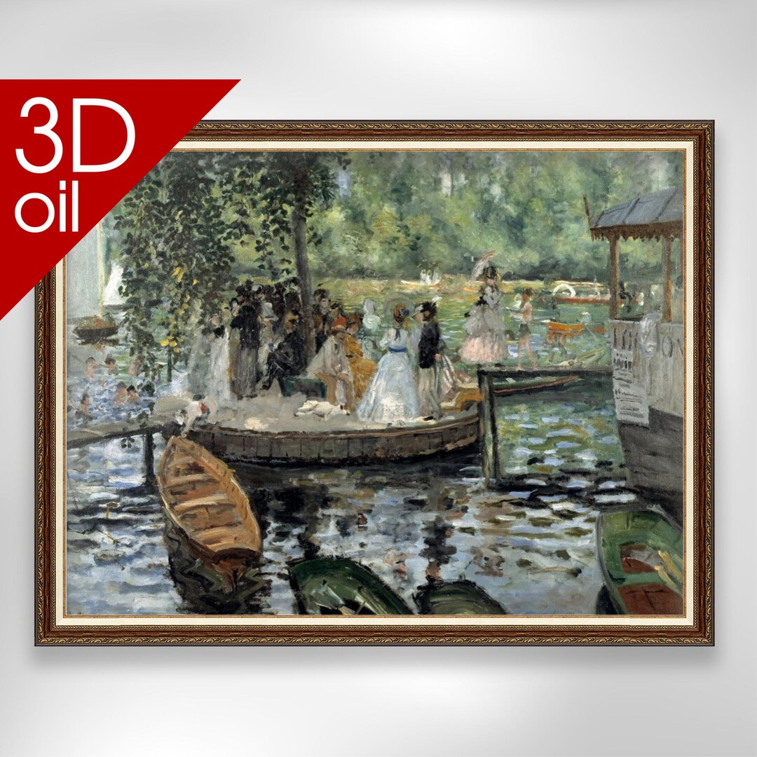 ピエール＝オーギュスト・ルノワール、【ラ・グルヌイエール】 シーチング ファブリックアート ルノワール ラ・グルヌイエール（単位1