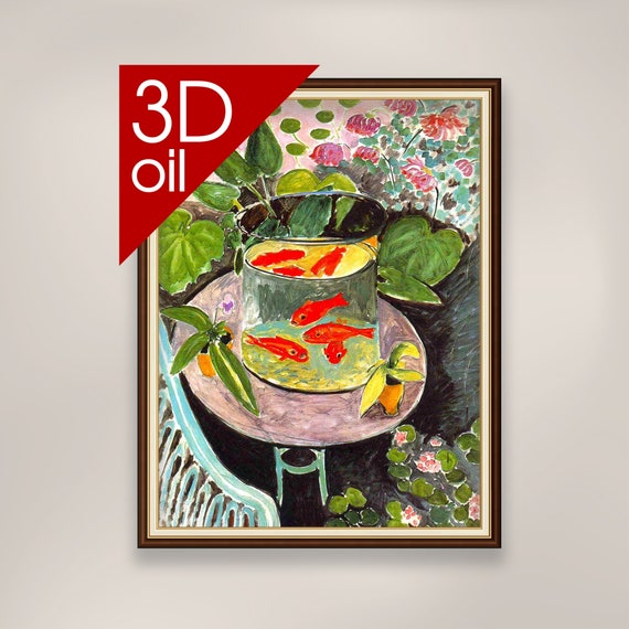 Henri Matisse - Goldfish | Museum Quality 3D Oil Canvas Print of