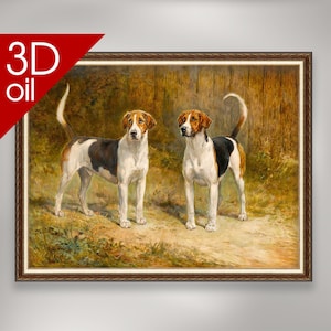 Heywood Hardy - Fox Hounds | Museum Quality 3D Oil Canvas Print of Famous Artist Painting