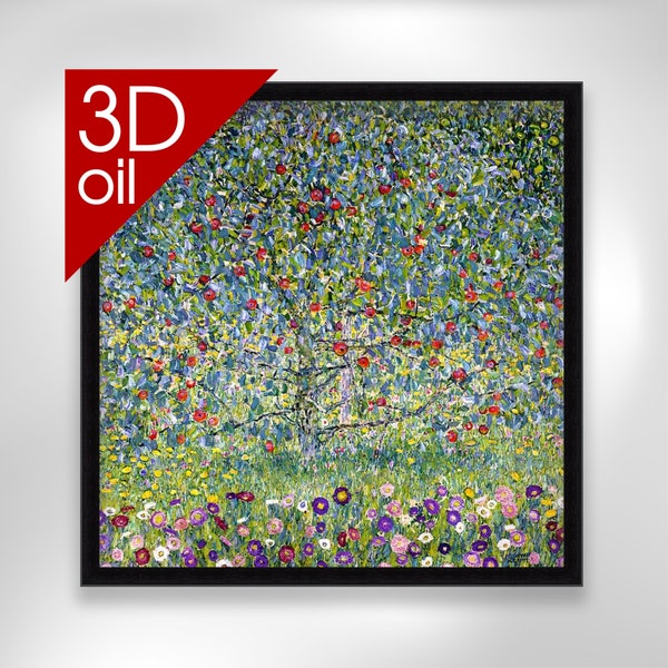 Gustav Klimt- Apfelbaum | 3D Öl Leinwand Druck des berühmten Künstlers