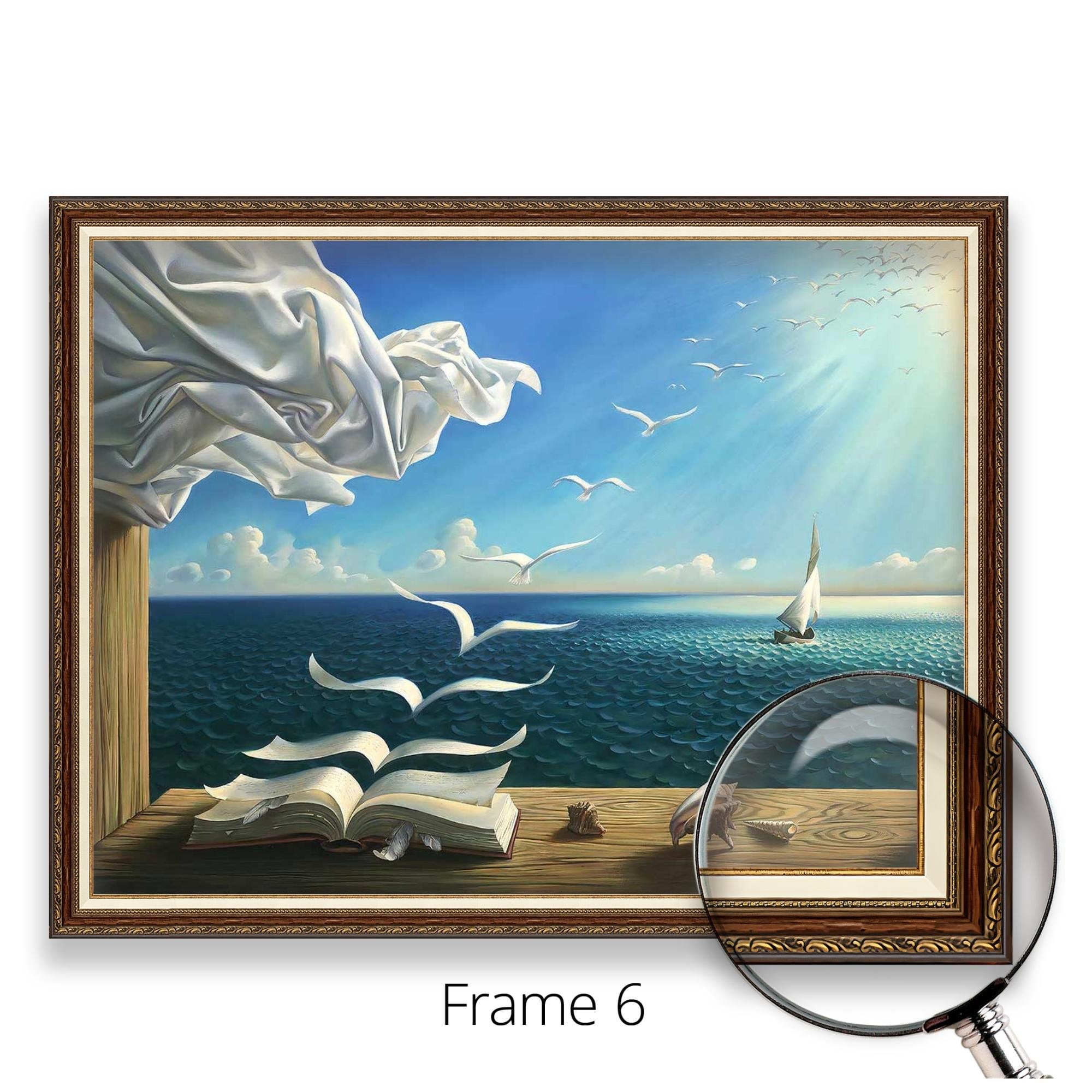 サルバドール・ダリ - 鳥への本 | 著名な画家の絵画の美術館品質3D油彩