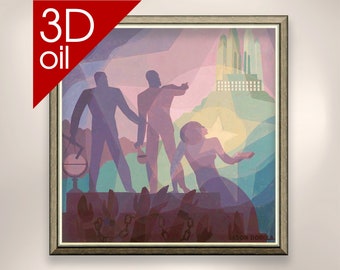 憧れ - アーロン・ダグラス | 有名アーティストの絵画の美術館品質3D油彩キャンバスプリント