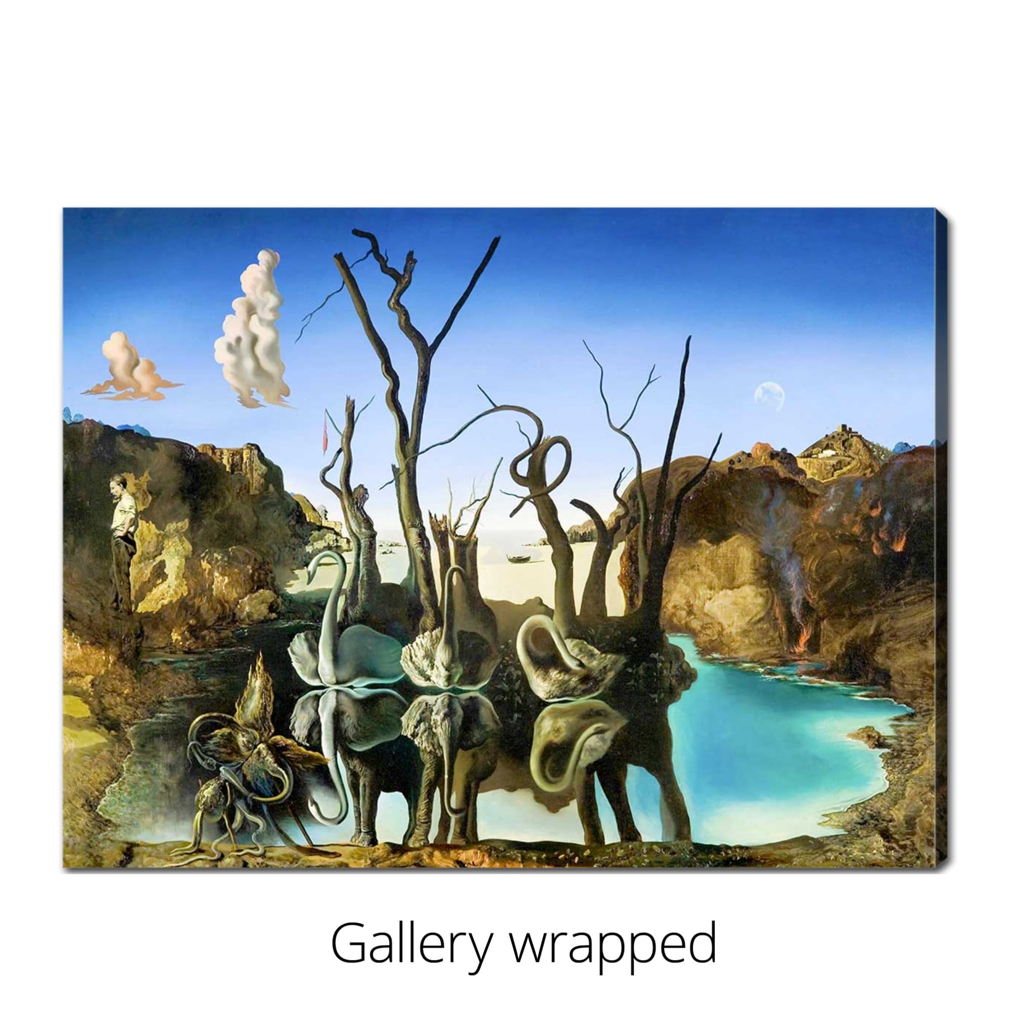 Swans Reflecting Elephants - Salvador Dali | Museum Quality 3D Oil Canvas  Print of Famous Artist Painting - Etsy Israel, image size:2000x2000