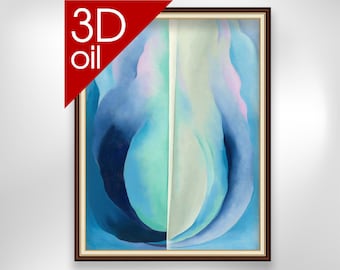 Georgia O'Keeffe - Abstraction Blue | Museum Quality 3D Oil Canvas Print of Famous Artist Painting