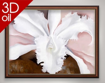 Georgia O’Keeffe -  Narcissa&#39;s Last Orchid | Museum Quality 3D Oil Canvas Print of Famous Artist Painting