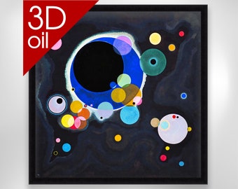 ワシリー・カンディンスキー - いくつかの円 | 著名なアーティストの絵画の美術館品質の3D油絵キャンバスプリント