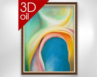Over Blue - Georgia O’Keeffe | Museum Quality 3D Oil Canvas Print of Famous Artist Painting
