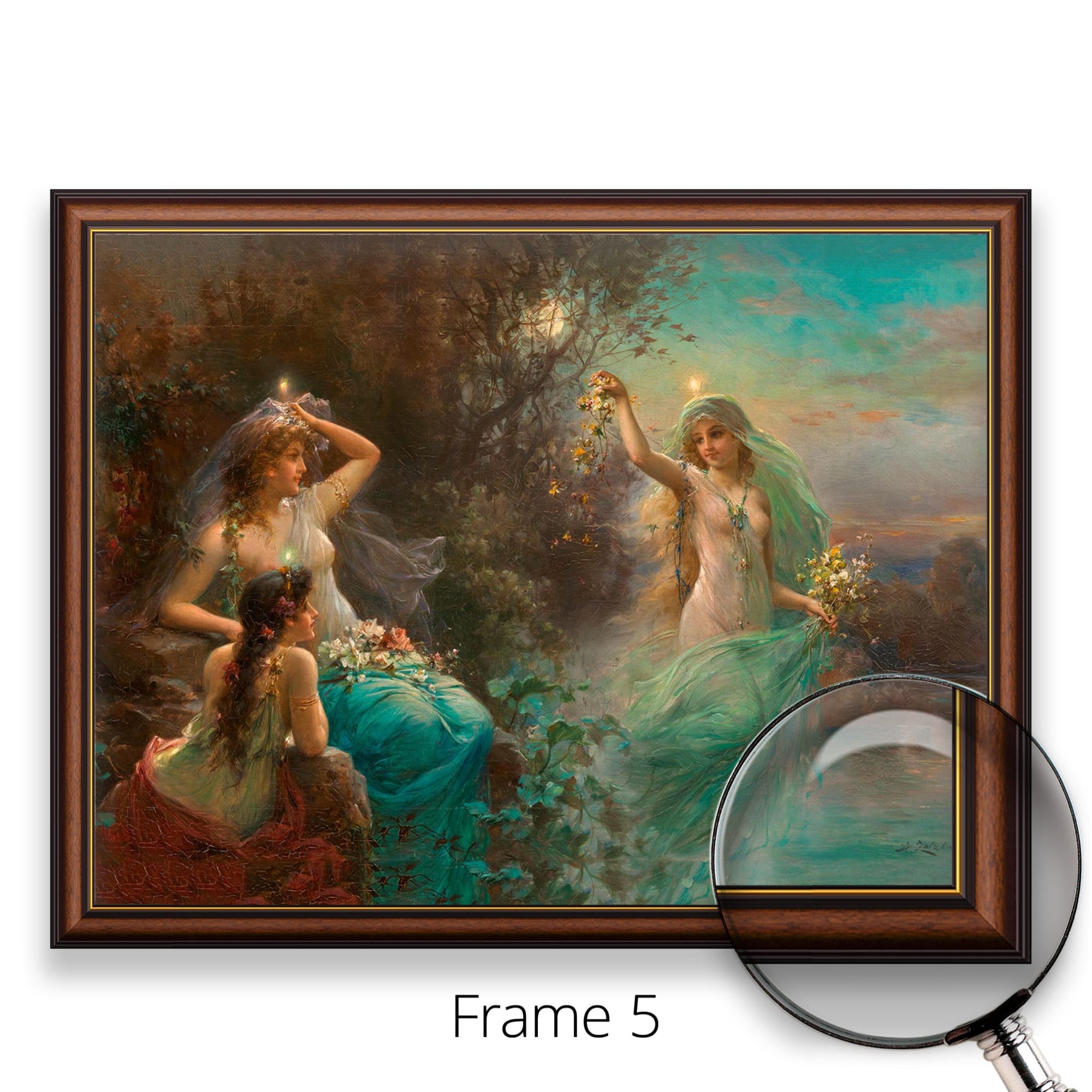 Hans Zatzka - Nymphs at Dawn | Museum Quality 3D Oil Canvas Print
