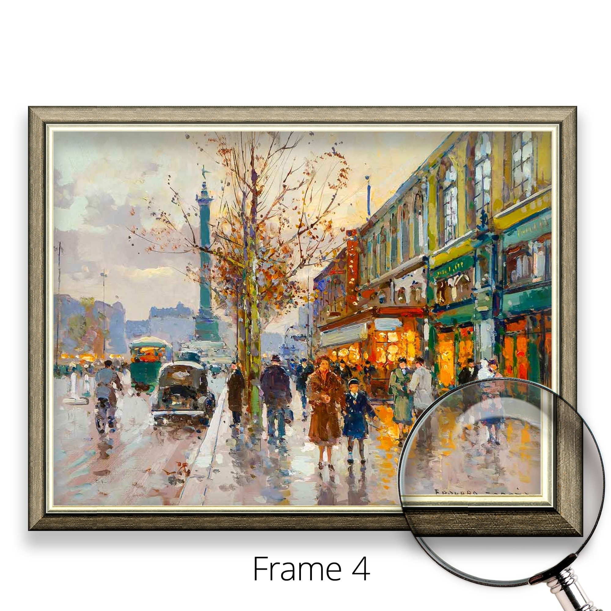 Edouard Leon Cortes - Paris Street Scene | Museum Quality 3D Oil