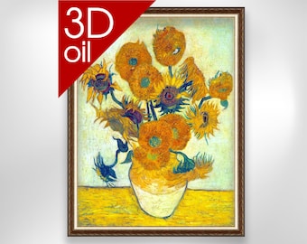 花瓶に入った3本のひまわり - ヴィンセント・ヴァン・ゴッホの