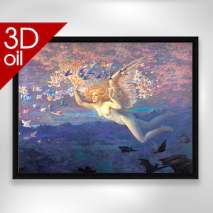 Edward Robert Hughes - Wings of the Morning | Museum Quality 3D Oil Canvas Print of Famous Artist Painting