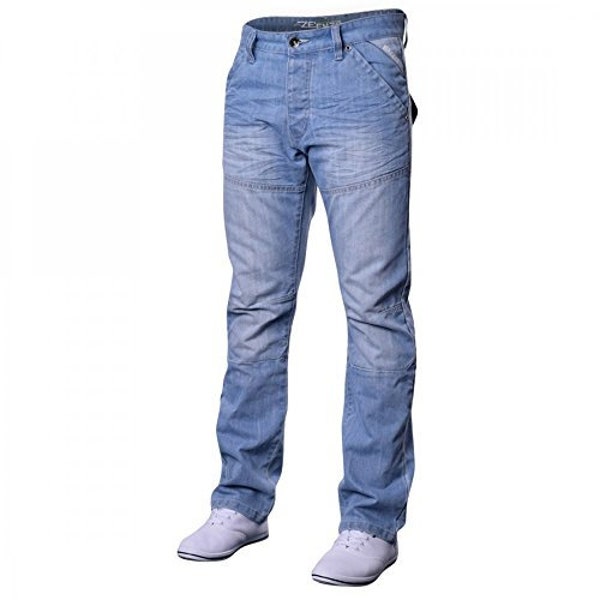 Men's Designer Enzo EZ243 EZ244 Jeans Light Dark Blue Black Grey Straight Leg