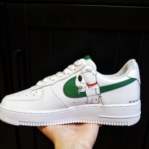 FAMILY GUY * AF1 custom shoes * hand-painted shoes x airbrush * made to order * air force 1 | triple white image 4