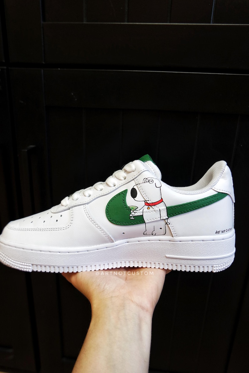 FAMILY GUY * AF1 custom shoes * hand-painted shoes x airbrush * made to order * air force 1 | triple white image 4