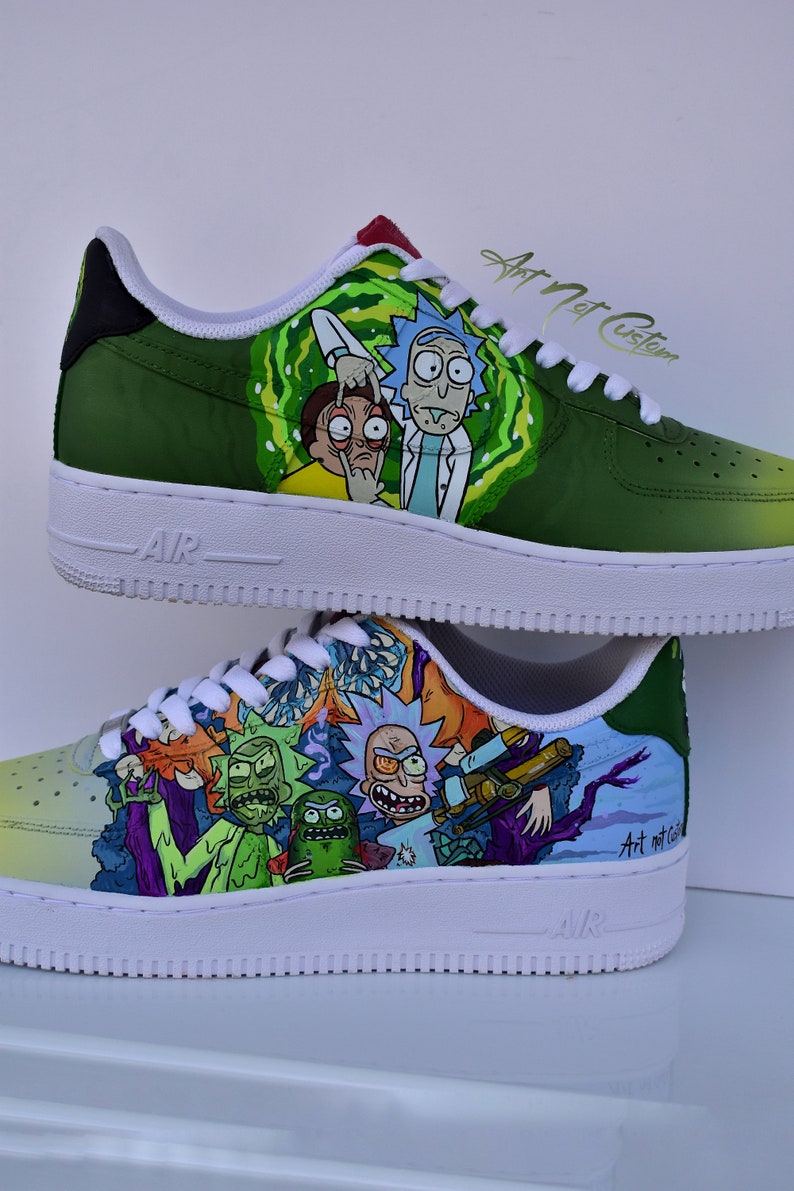 Rick and Morty Custom Air Force 1 Custom Shoes Made to - Etsy