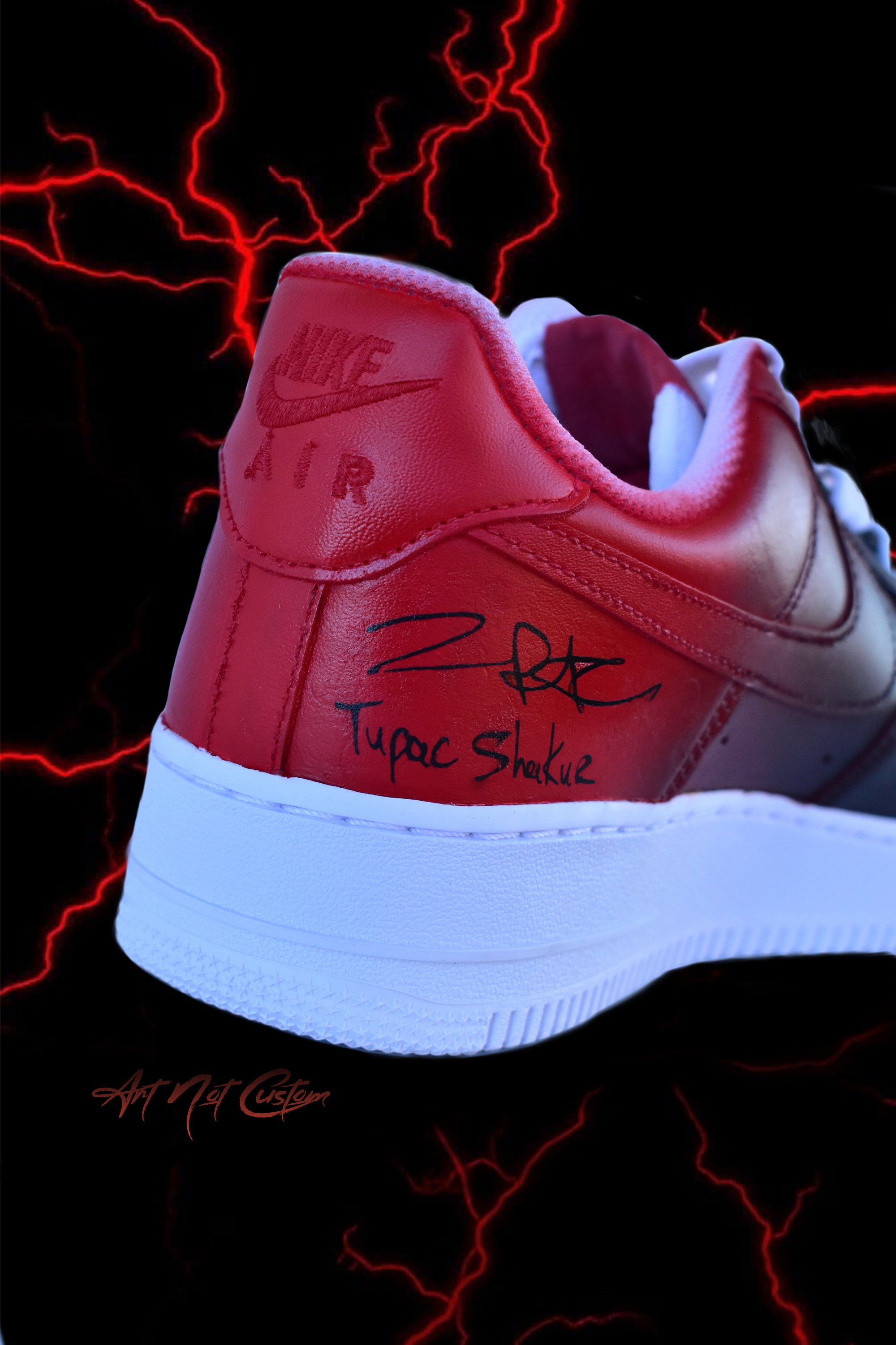 Nike Air Force 1 Tupac - Custom 2pac Sneaker - Hand-Painted Shoes - Custom Sneaker Af1