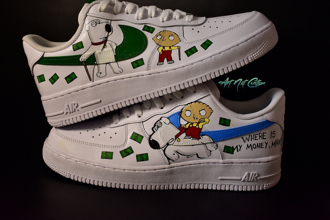 FAMILY GUY AF1 Custom Shoes Handpainted Shoes X Airbrush Made to Order