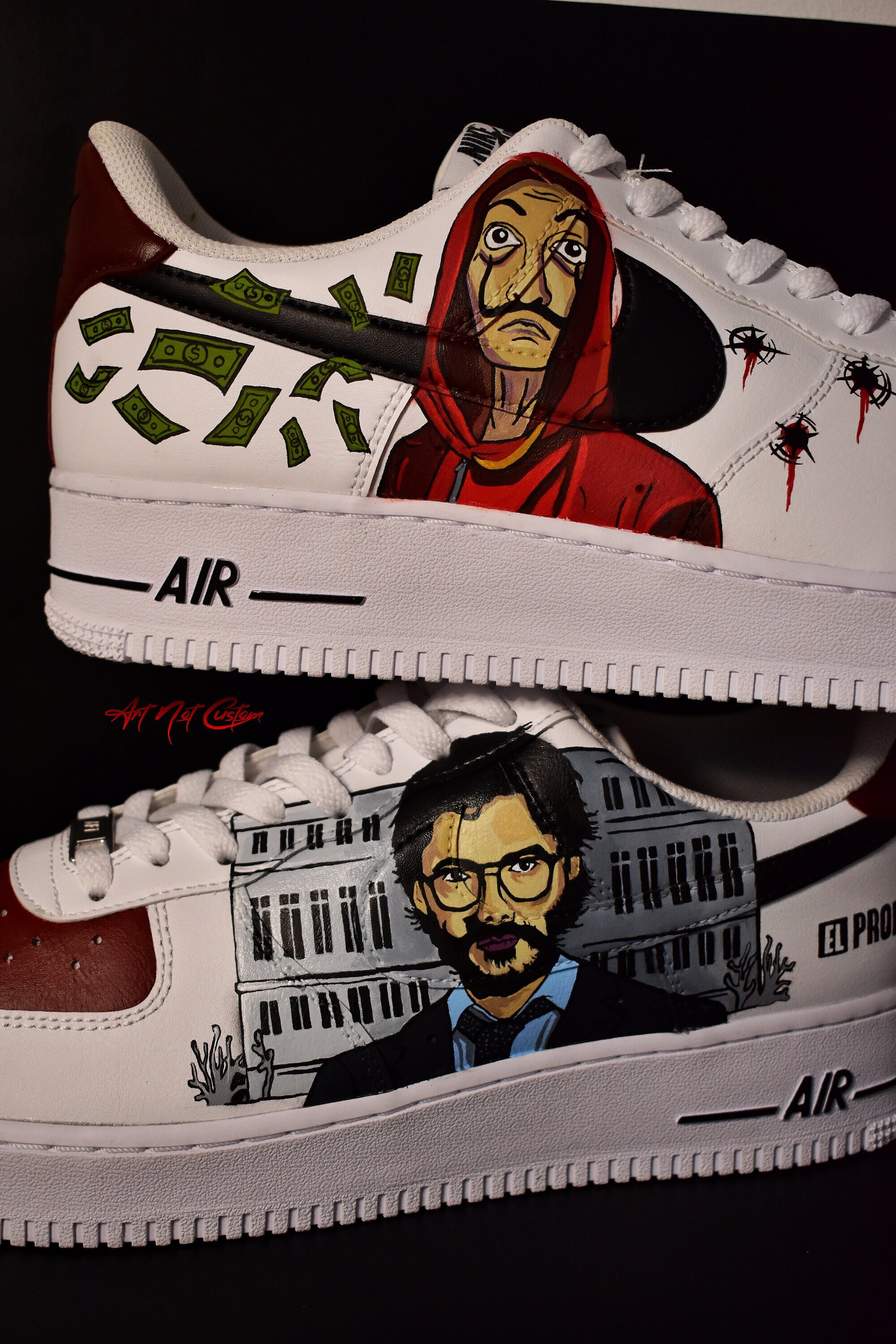 Casa De Papel Money Heist AF1 Shoes - Etsy