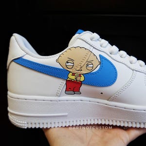 FAMILY GUY * AF1 custom shoes * hand-painted shoes x airbrush * made to order * air force 1 | triple white image 7