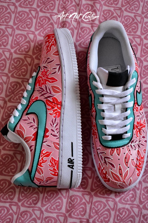 Flower Power Hecho a pedido Air Force 1 low AF1 personalizado 100 pintado a mano zapatillas personalizadas Etsy Mexico