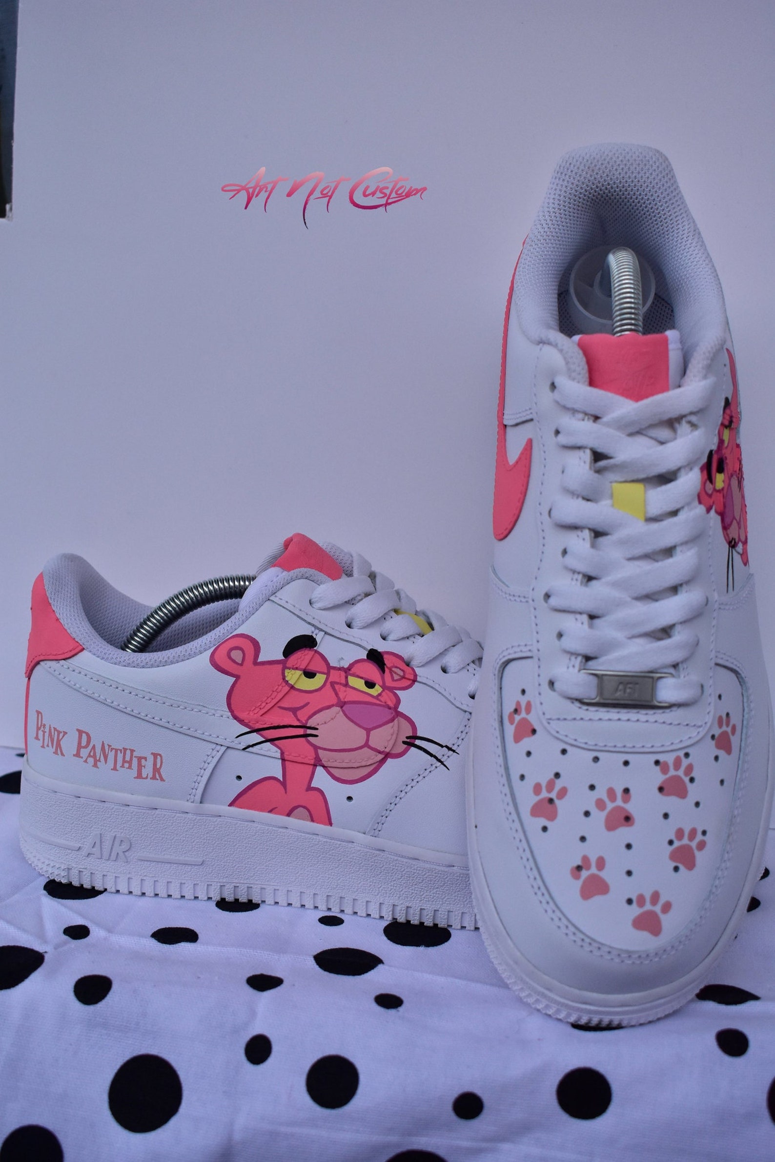 Pink Panther. Custom Shoes. Air Force 1. Hand-painted. Made to - Etsy