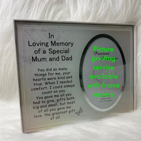 'DAD' GLASS VERSED PLAQUE WITH CANDLE AND PHOTO HOLDER ~ MEMORIAL REMEMBRANCE 