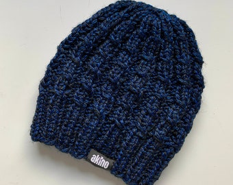 Wintermütze-handgestrickt-mit oder ohne Fleece unisex beanie, weiblich oder männlich