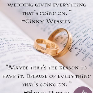 Wizardry Wedding Quote Sign Ring and Book Version