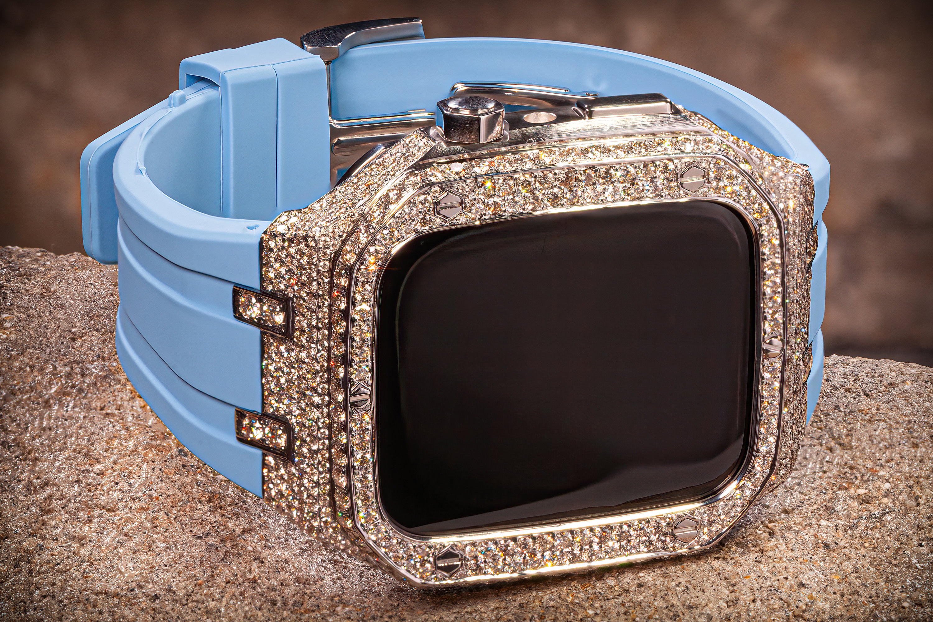 Goldheera Natural Diamond Apple Watch Case Exquisite Luxury Elevate Your Style for 45mm Series 7 8 9