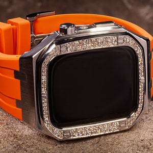 Exquisite Luxury Natural Diamond Apple Watch Case - Elevate Your Style For 45MM Apple watch