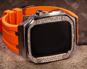 Exquisite Luxury Natural Diamond Apple Watch Case - Elevate Your Style For 45MM Apple watch