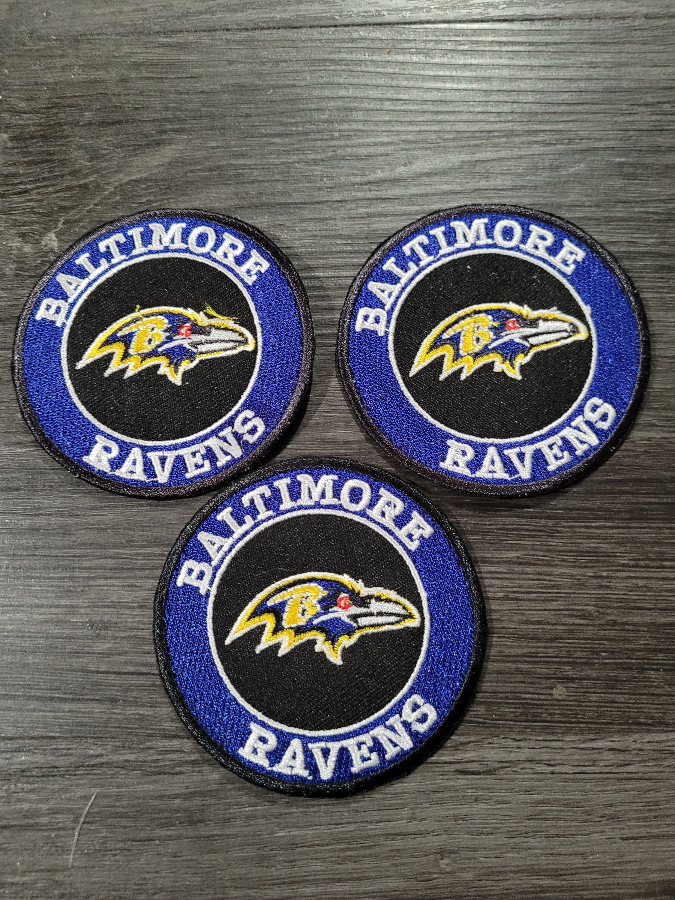 Baltimore Ravens NFL Iron On Sew On Embroidered Patch SET of Etsy