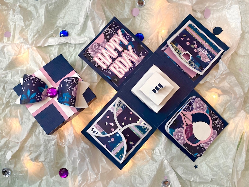 Birthday Cake Explosion Box Digital File Instant Download Etsy