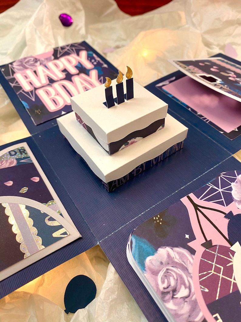 Birthday Cake Explosion Box Digital File Instant Download Etsy