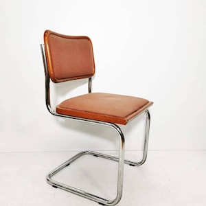 1 of 2  Marcel Breuer B32  upholstered Cesca chair, bauhaus design by Bene