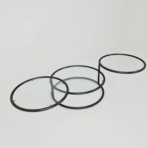 Mid-Century Black Three-Tier Swivel Coffee Table by Milo Baughman