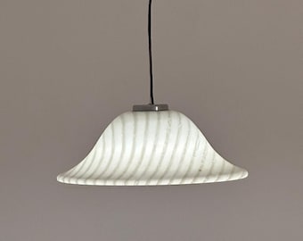 Vintage glass pendant lamp by Peill and Putzler, Germany 1965