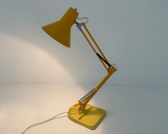 Lampe de table d'architecte jaune par Pileprodukter Höganäs 1970