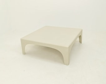 Mid century German square fiberglass low coffee table, 1960s