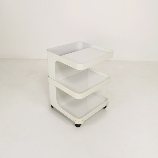 Spsceage side table or mini bar Trolly  by flair for prisunic.  Molded plastic 1980s