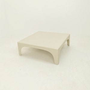 Mid century German square fiberglass low coffee table, 1960s