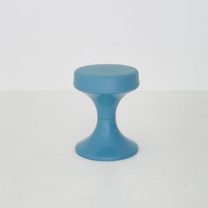 Space age blue stool by Isoklepa - space age blue stool - Tulip Stool - Vintage Plastic Stool - Germany, 1970s